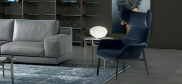 AURA - Wing fabric armchair by Natuzzi Italia - view 3